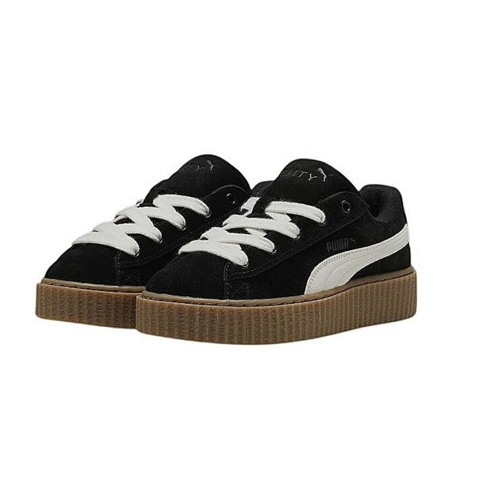 Puma Fenty by Rihanna Suede Creeper Black White Gum Platform Womens 6 NEW RARE - Picture 2 of 14